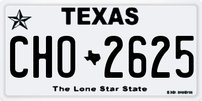 TX license plate CHO2625