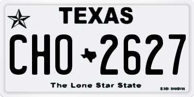 TX license plate CHO2627