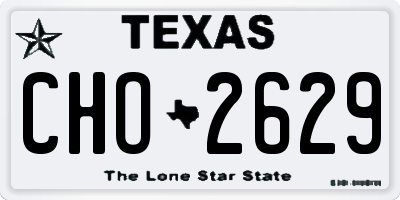 TX license plate CHO2629