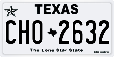 TX license plate CHO2632
