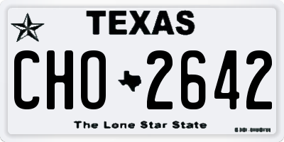 TX license plate CHO2642