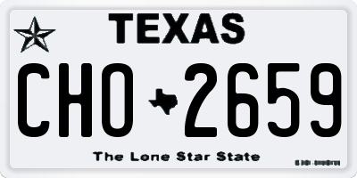 TX license plate CHO2659