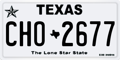 TX license plate CHO2677