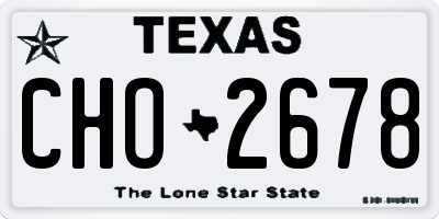 TX license plate CHO2678