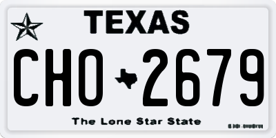 TX license plate CHO2679