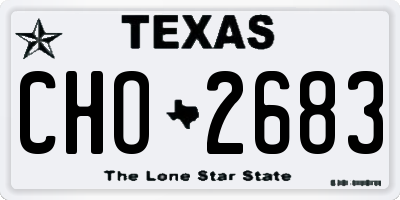 TX license plate CHO2683