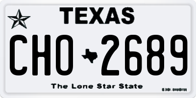 TX license plate CHO2689