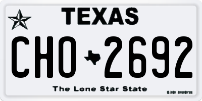 TX license plate CHO2692