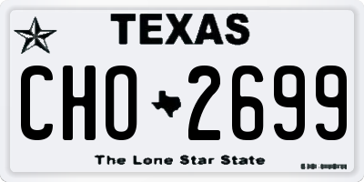 TX license plate CHO2699