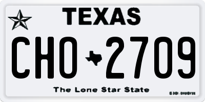 TX license plate CHO2709