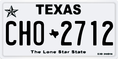 TX license plate CHO2712