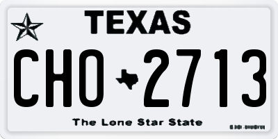 TX license plate CHO2713