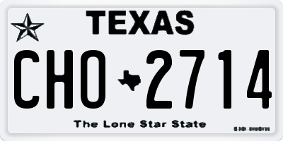 TX license plate CHO2714