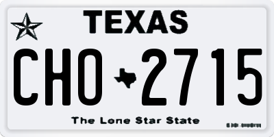TX license plate CHO2715