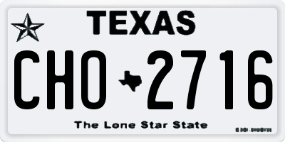 TX license plate CHO2716