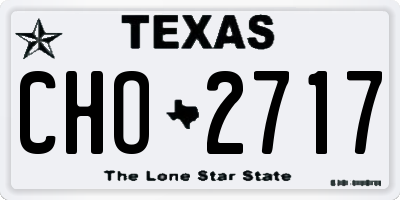 TX license plate CHO2717
