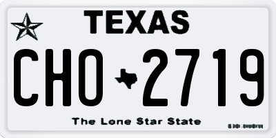 TX license plate CHO2719
