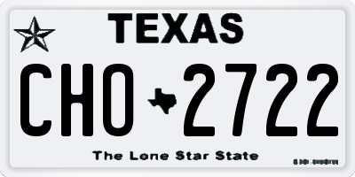 TX license plate CHO2722