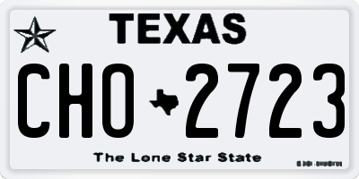 TX license plate CHO2723