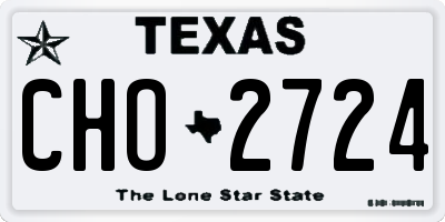 TX license plate CHO2724