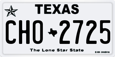 TX license plate CHO2725