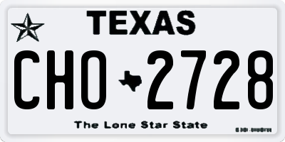 TX license plate CHO2728