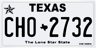 TX license plate CHO2732