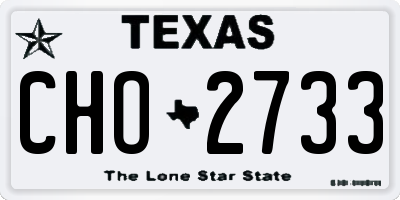 TX license plate CHO2733