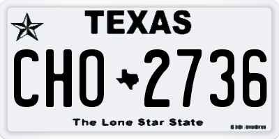 TX license plate CHO2736