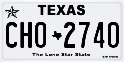 TX license plate CHO2740
