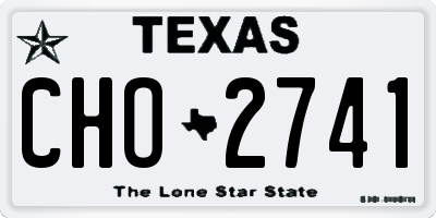 TX license plate CHO2741