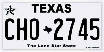 TX license plate CHO2745