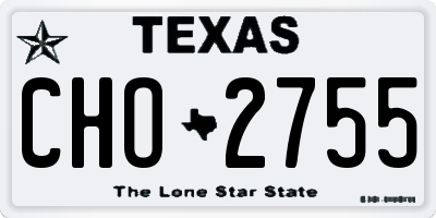 TX license plate CHO2755