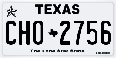 TX license plate CHO2756