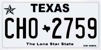 TX license plate CHO2759