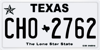 TX license plate CHO2762
