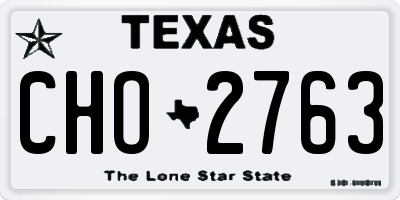 TX license plate CHO2763