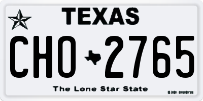 TX license plate CHO2765