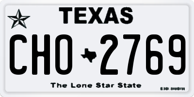 TX license plate CHO2769