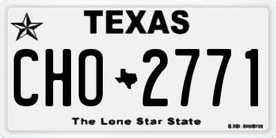 TX license plate CHO2771