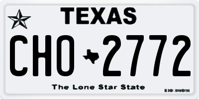 TX license plate CHO2772