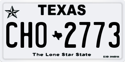 TX license plate CHO2773