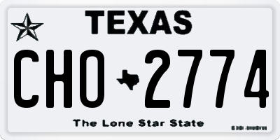 TX license plate CHO2774