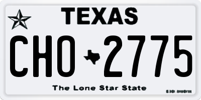 TX license plate CHO2775
