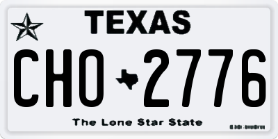 TX license plate CHO2776