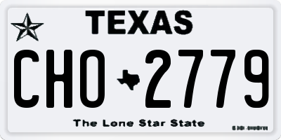 TX license plate CHO2779