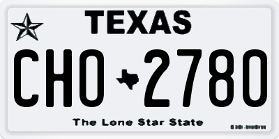TX license plate CHO2780