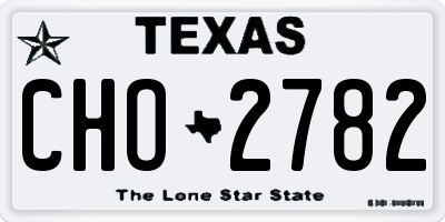 TX license plate CHO2782