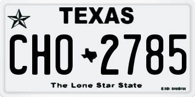 TX license plate CHO2785