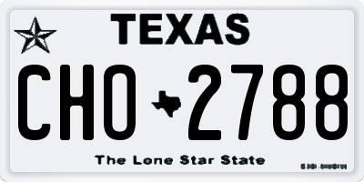 TX license plate CHO2788